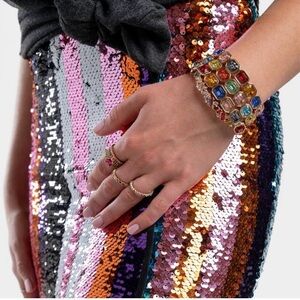 Multicolor Sequin Mini Skirt Size XS